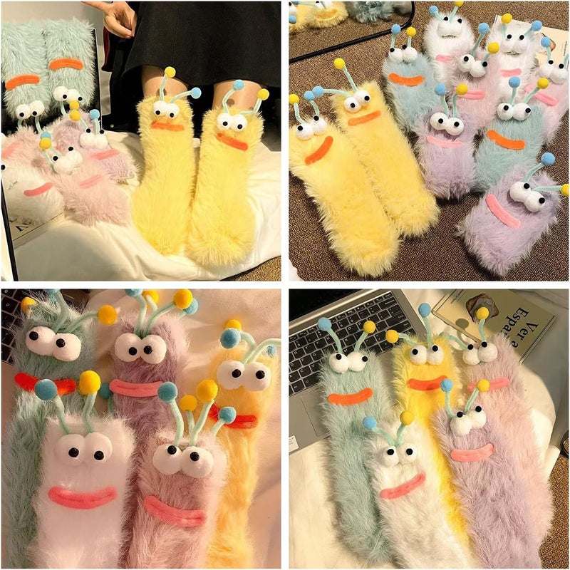 TFTSR Crazy Funny Fuzzy Silly Socks for Kids Women,Girls Fluffy Slipper Novelty Fun Socks,Boy Men Cute Cozy Soft Animal Sock - Image 5
